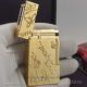 Perfect Copy S.T. Dupont Ligne 2 Yellow Gold And Flower Engraving Finish Lighter  (2)_th.jpg